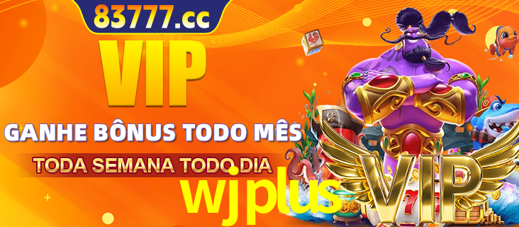 Banner promocional do wjplus oferecendo 100% de recompensas adicionais contínuas para quem fizer o login diário (Daily sign-in), com um mascote de coelho.